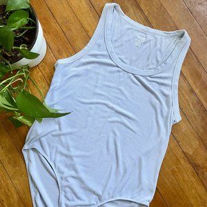 Aerie Ribbed Tank Bodysuit Light Blue